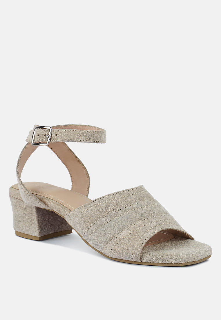 Sigrid Fine Suede Block Heeled Sandal-1