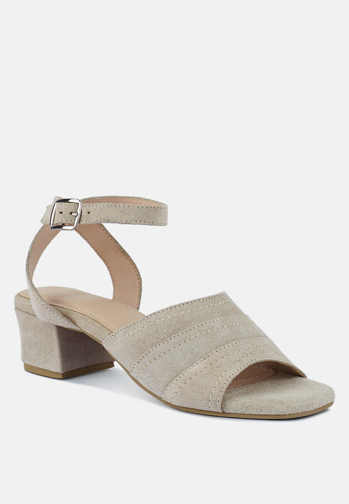 Sigrid Fine Suede Block Heeled Sandal-1