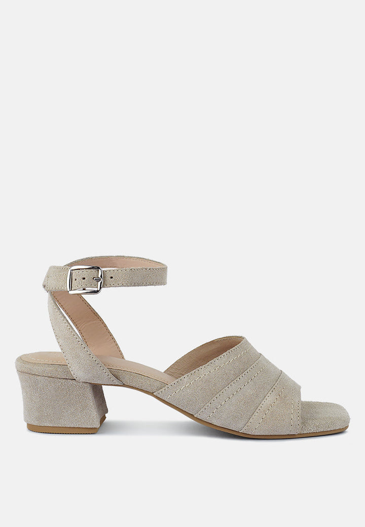 Sigrid Fine Suede Block Heeled Sandal-0