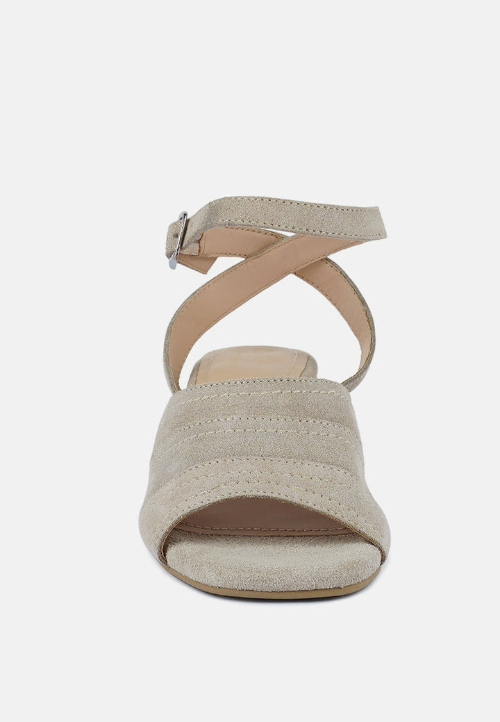 Sigrid Fine Suede Block Heeled Sandal-2