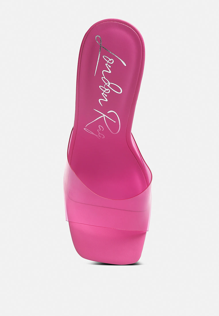 Skyhigh Clear Strap Block Heel Sandals-3