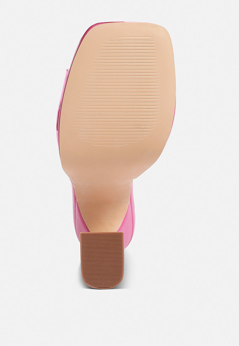 Skyhigh Clear Strap Block Heel Sandals-4