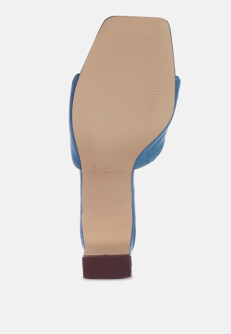 Soft Flirt Italian Block Heel Denim Sandals-4