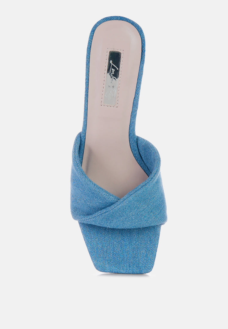 Soft Flirt Italian Block Heel Denim Sandals-3