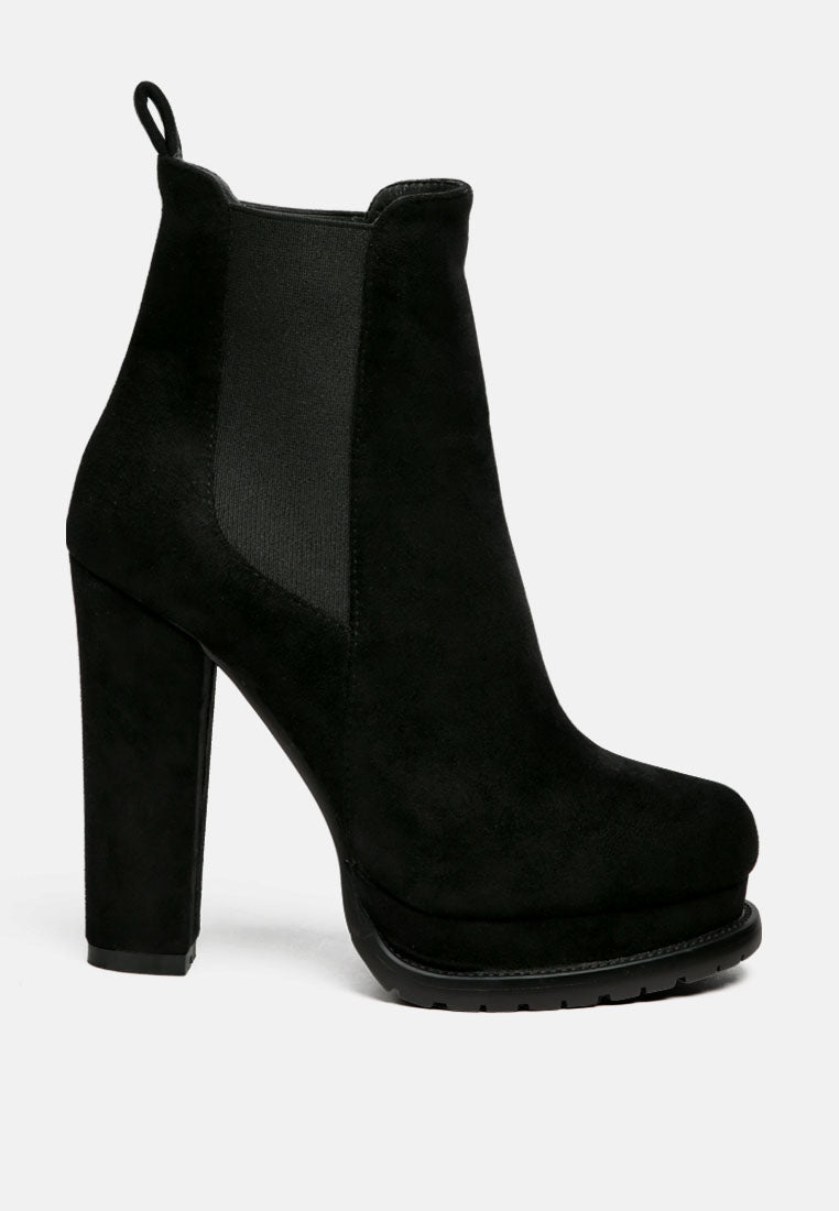 Spire Suede Block Heeled Boots-5