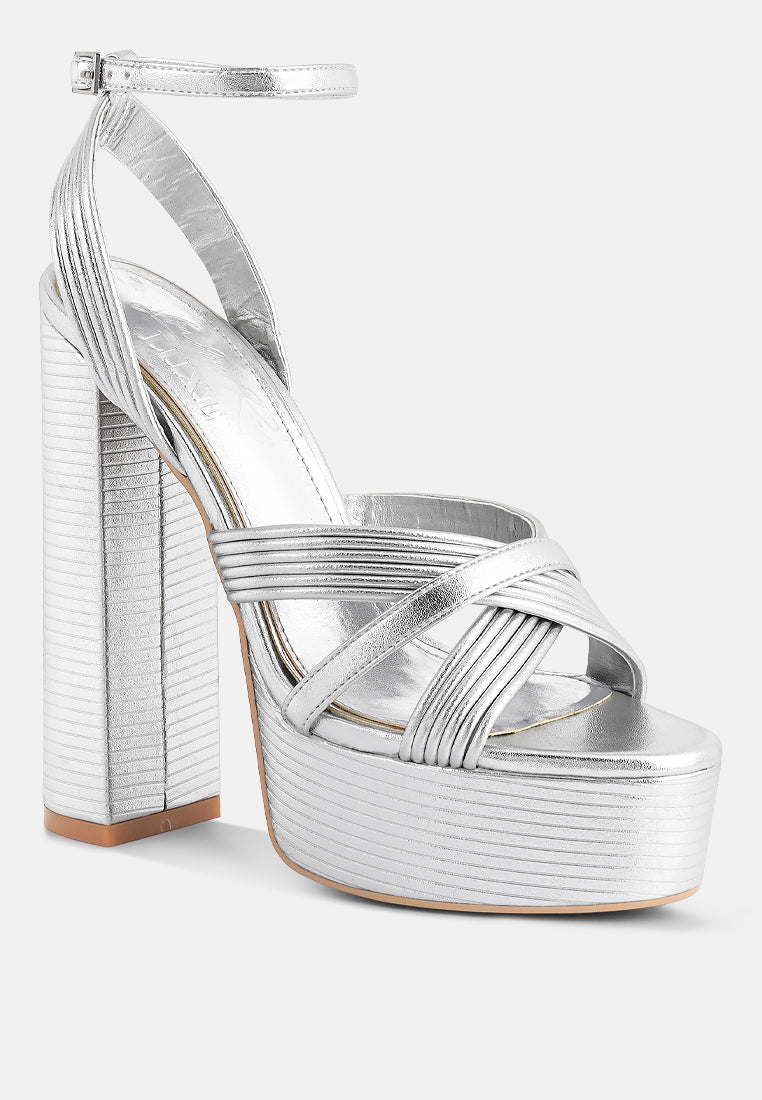 Splendid Crisscross Straps High Heel Sandals-1
