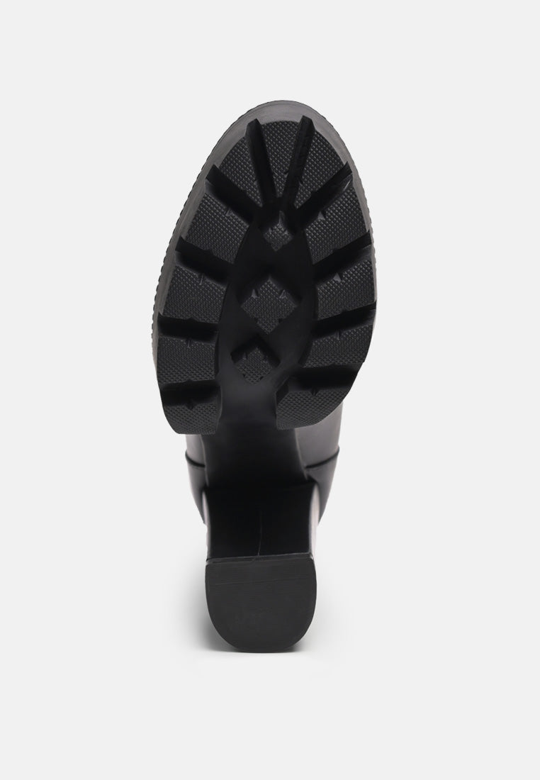 Stopper Cushion Collared Lace Up Boots-4