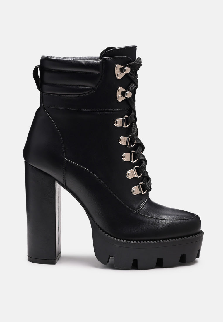 Stopper Cushion Collared Lace Up Boots-0