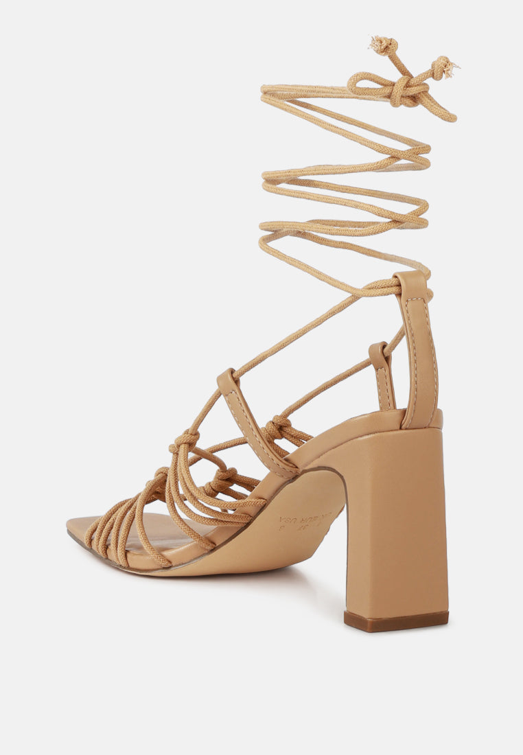 Strings Attach Lace Up Italian Block Heel Sandals-4