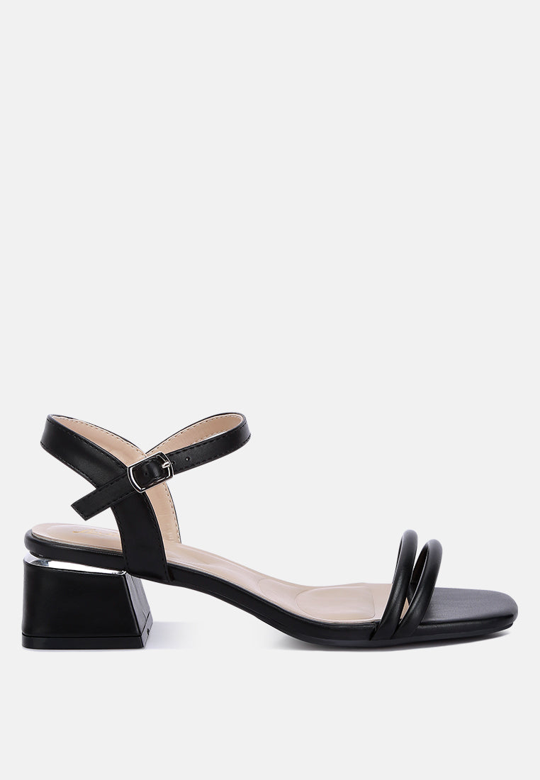 Sulein Ankle Strap Low Block Heels-5