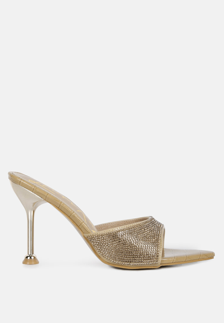 Sundai Rhinestone Embellished Stiletto Sandals-6
