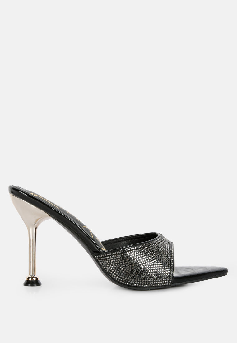 Sundai Rhinestone Embellished Stiletto Sandals-7
