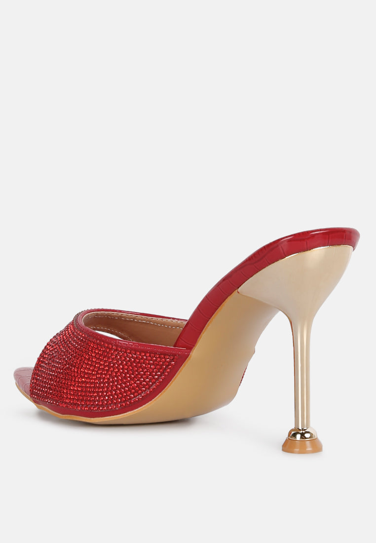 Sundai Rhinestone Embellished Stiletto Sandals-2