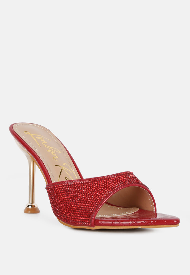 Sundai Rhinestone Embellished Stiletto Sandals-1
