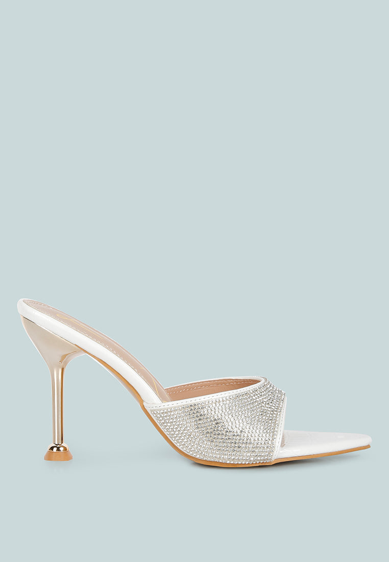 Sundai Rhinestone Embellished Stiletto Sandals-5