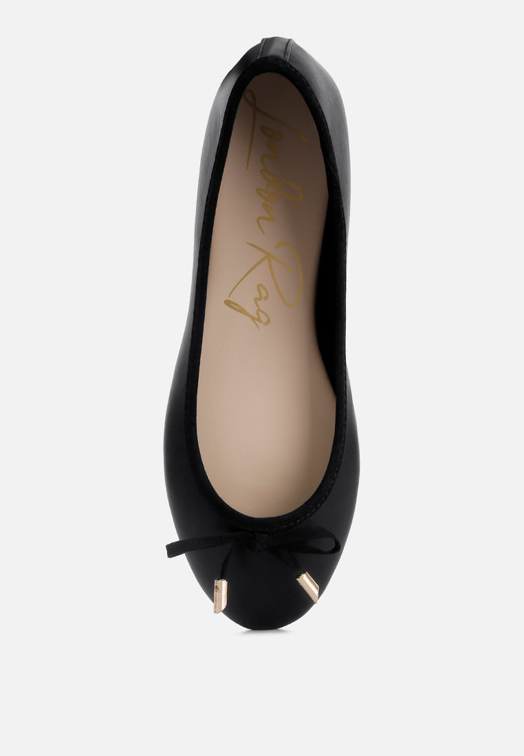 Suzzy Bow Embellished Flat Ballerinas-3