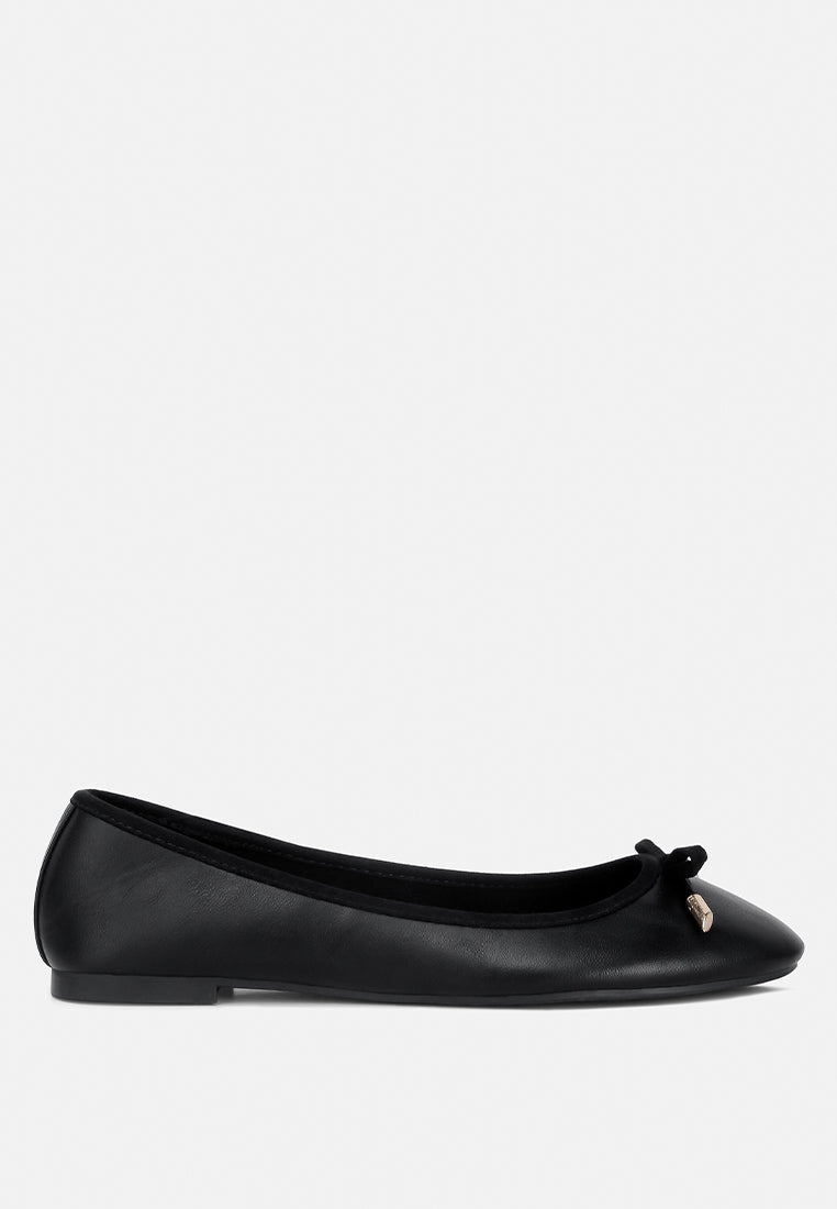 Suzzy Bow Embellished Flat Ballerinas-0