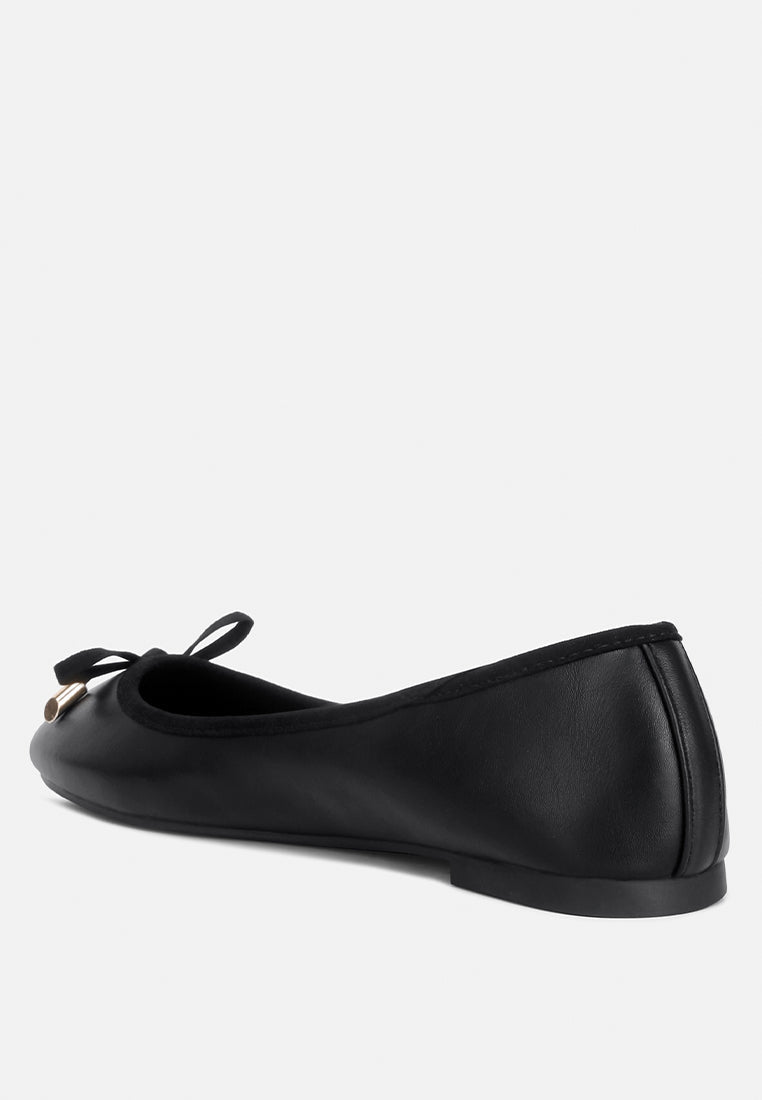 Suzzy Bow Embellished Flat Ballerinas-2
