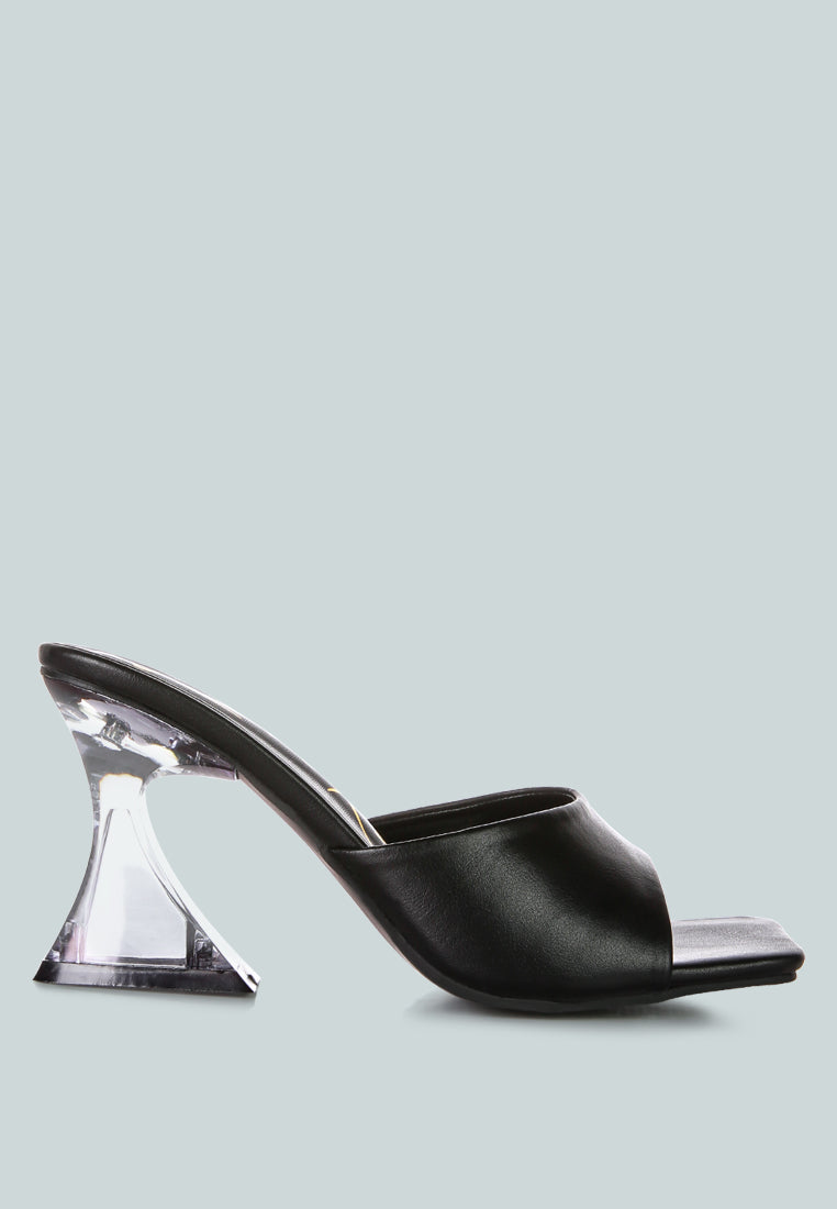 Sweet16 Clear Spool Heel Sandals-7