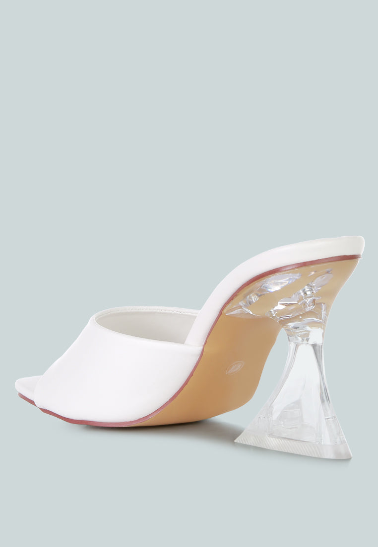 Sweet16 Clear Spool Heel Sandals-2