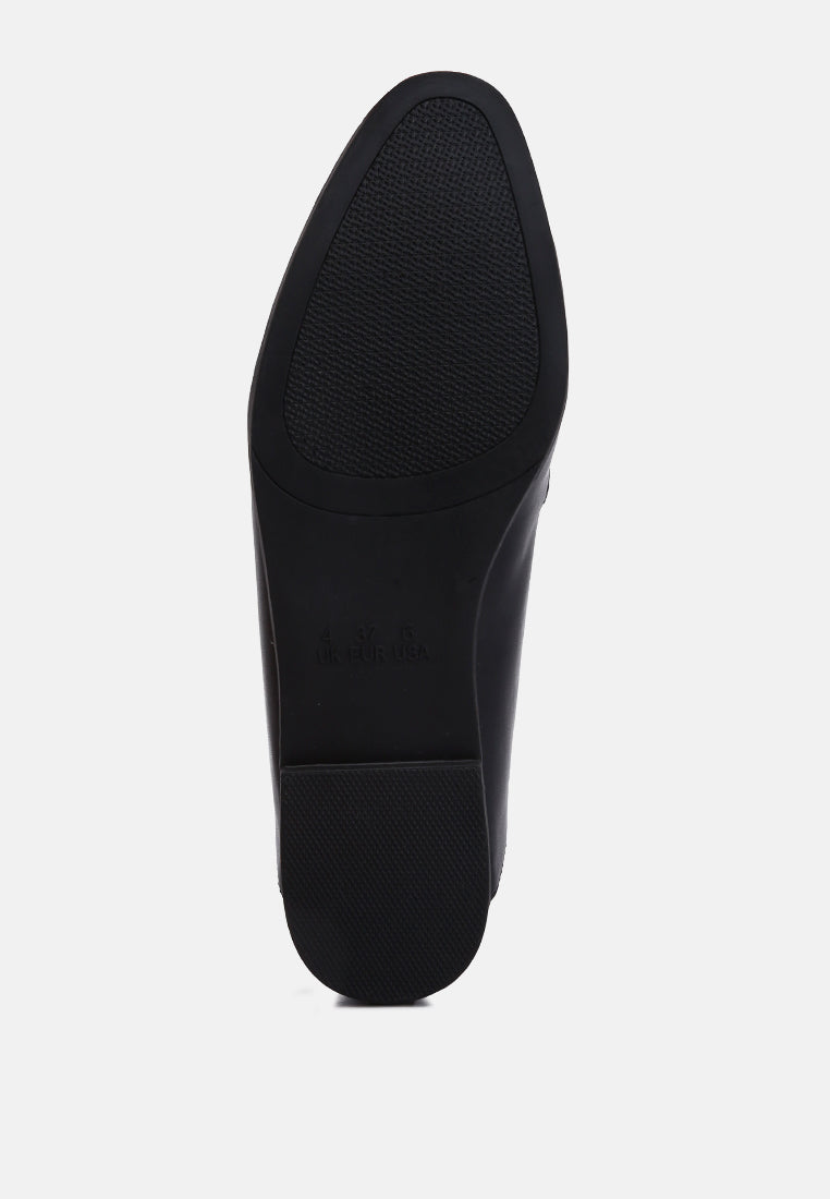 Talula Horsebit Embellished Faux Leather Loafers-4