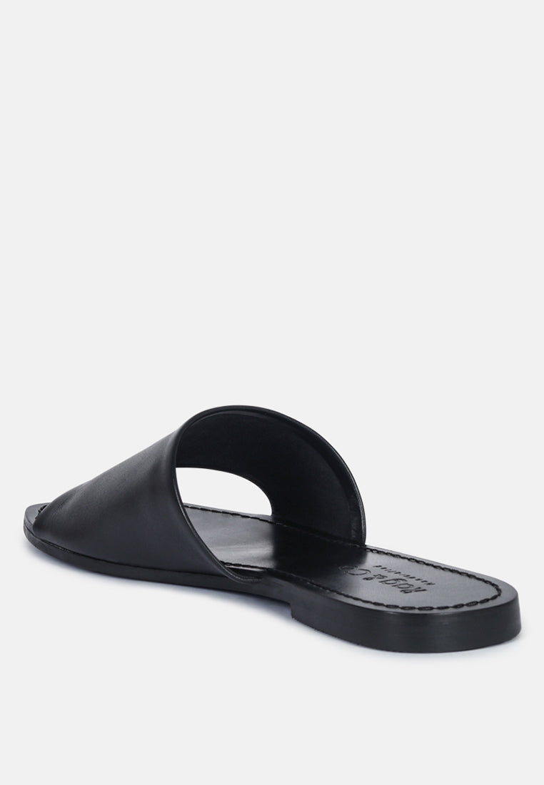 Tatami Leather Classic Slide Flats-2