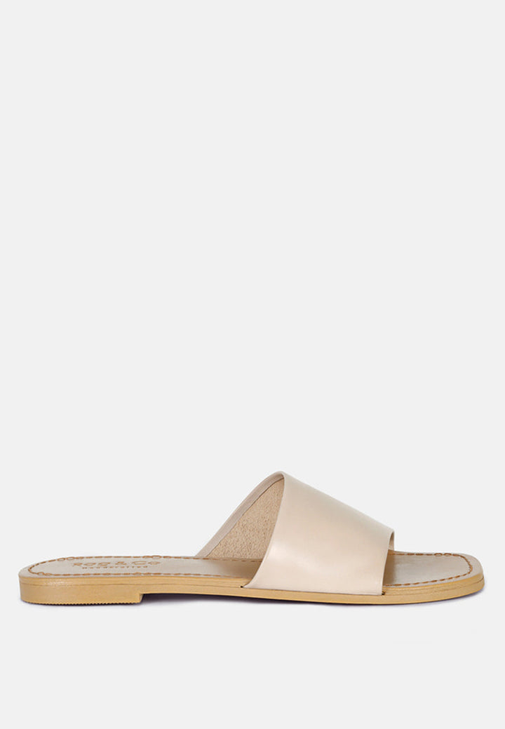 Tatami Leather Classic Slide Flats-5