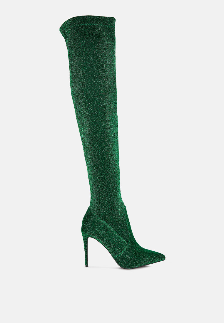 Tigerlily Knitted Stiletto Long Boots-5