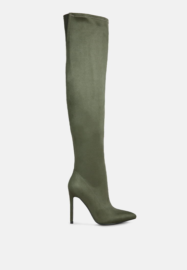 Tilera Stretch Over The Knee Stiletto Boots-6