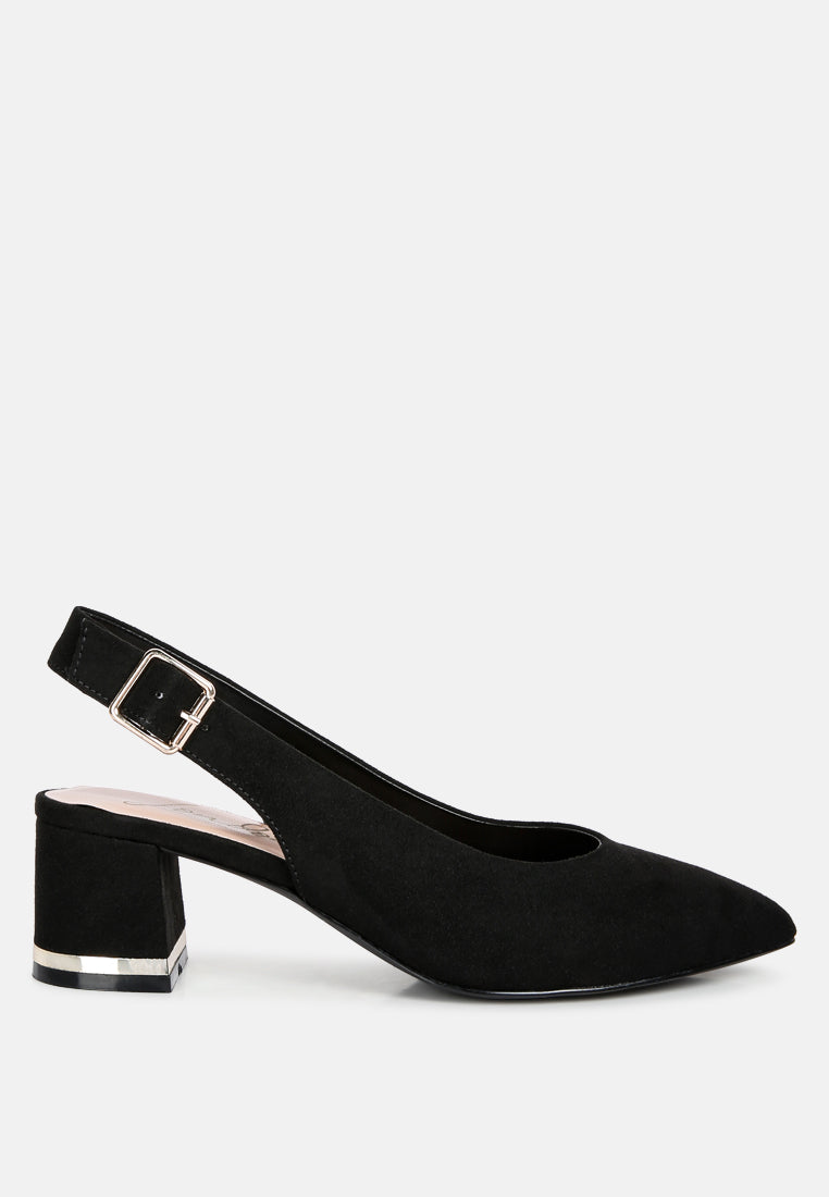 Top Job Micro Suede Slingback Sandals-5
