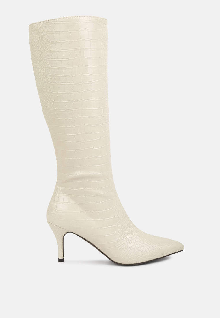 Uptown Pointed Mid Heel Calf Boots-6