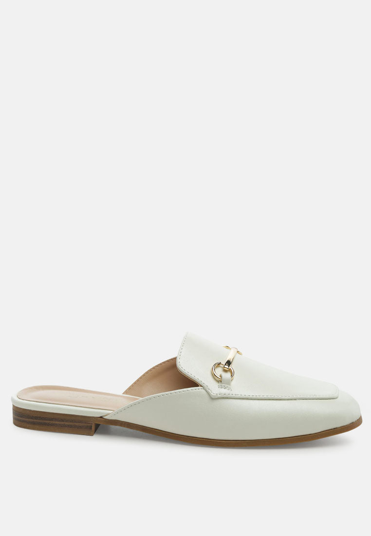 Vasiliki Faux Leather Flat Mules-0