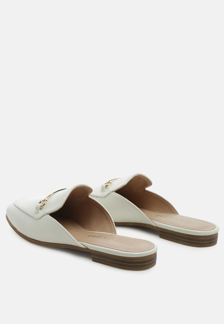 Vasiliki Faux Leather Flat Mules-3