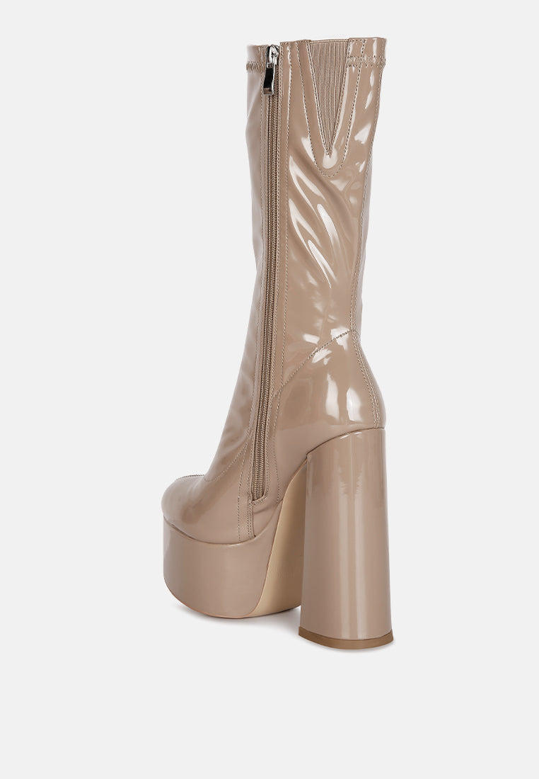 Vinkele Block Heeled Ankle Boot-3
