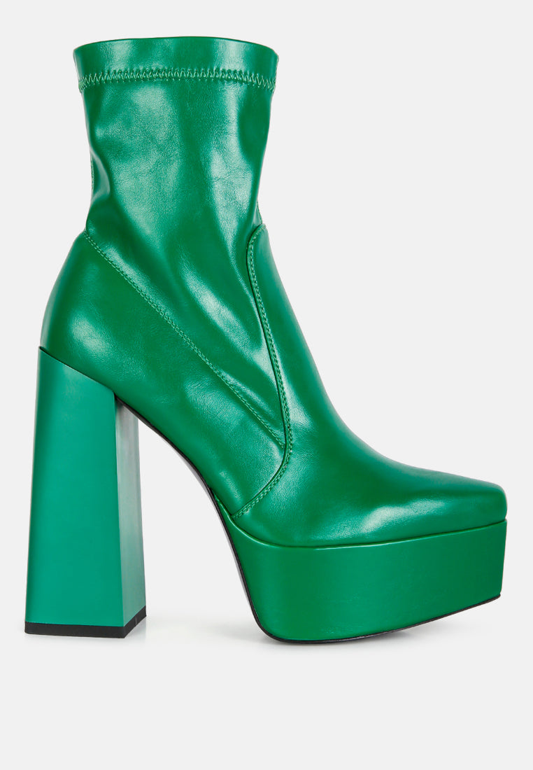 Whippers Patent Pu High Platform Ankle Boots-0