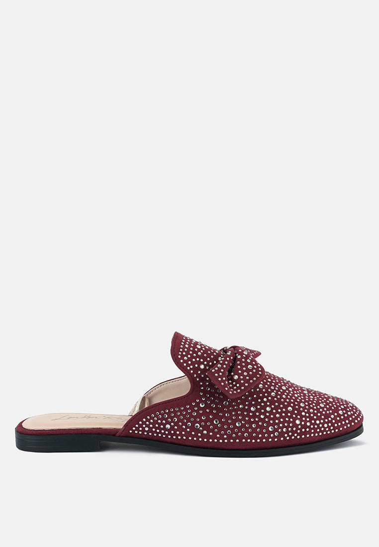 Whoopie Embellished Casual Bow Mules-0