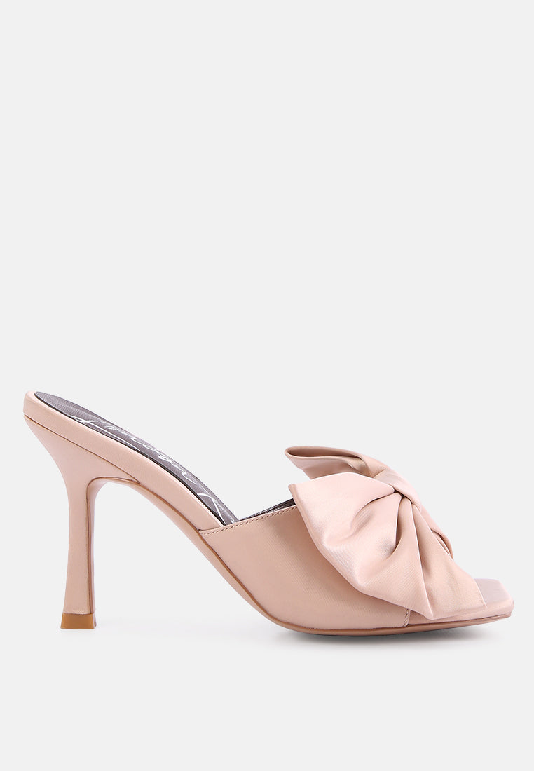 Wonderbuz Spool Heel Bow Slider Heels-5