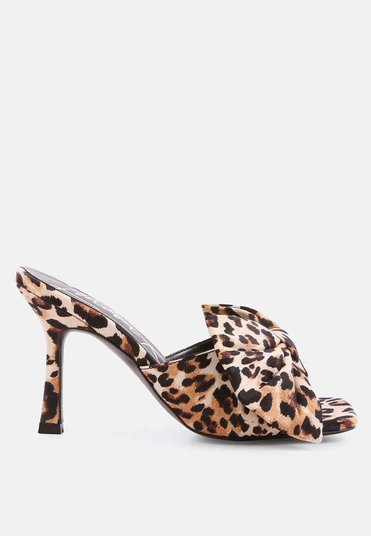 Wonderbuz Spool Heel Bow Slider Heels-0