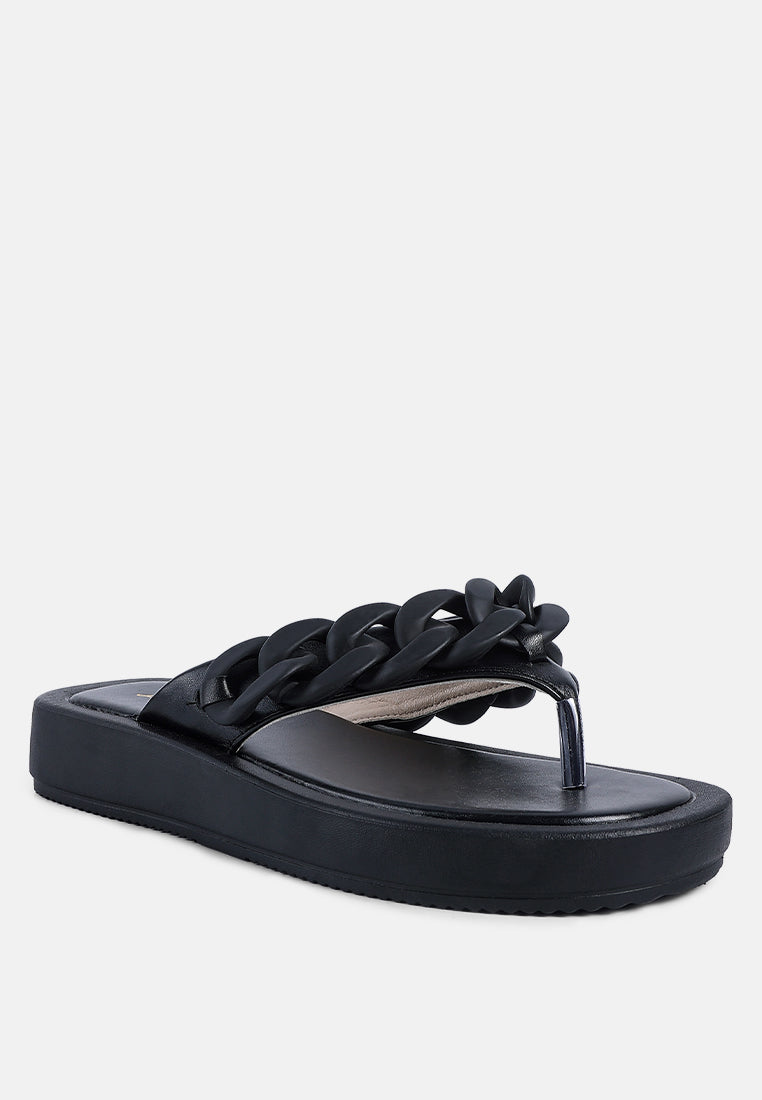 Zing Link Chain Thong Flats-1