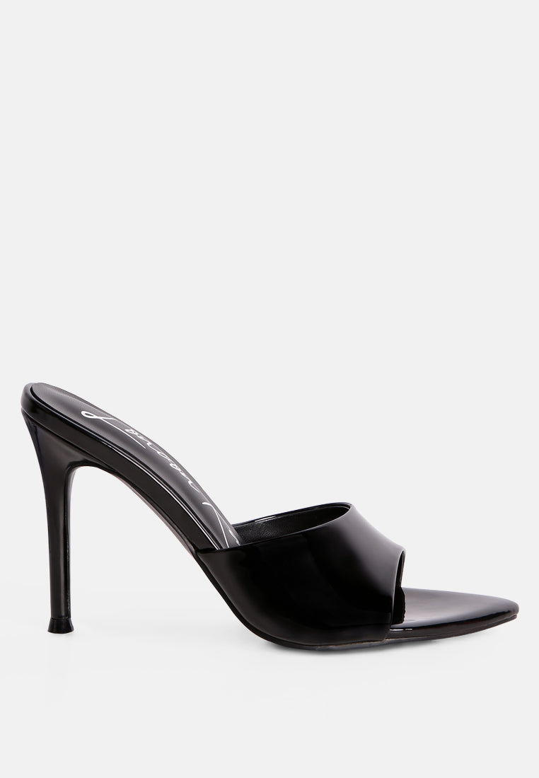 Yule Ball Patent Faux Leather High Heel Sandals-6