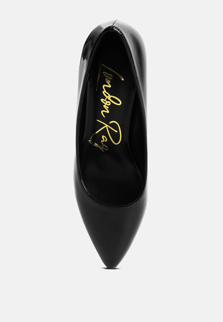 Zaila Metallic Accent Block Heel Pumps-4