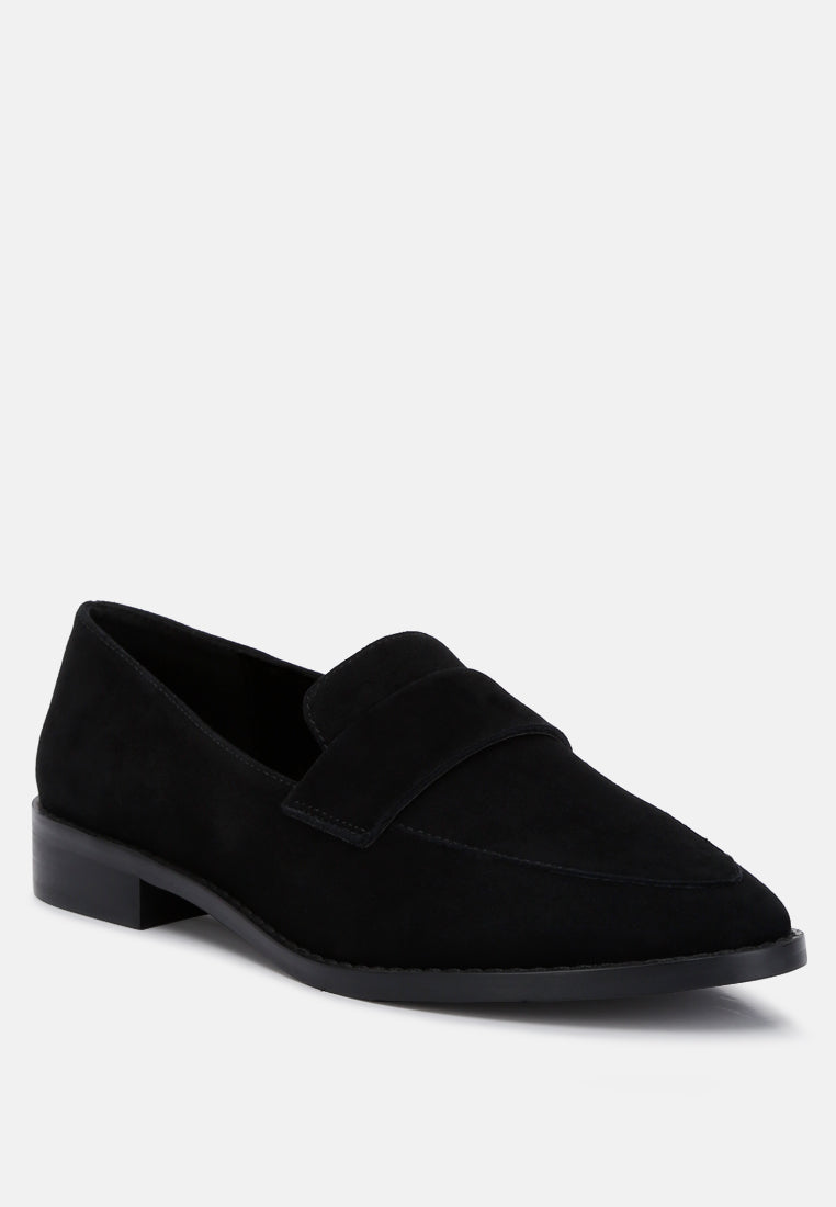 Zofia Suede Penny Loafers-1