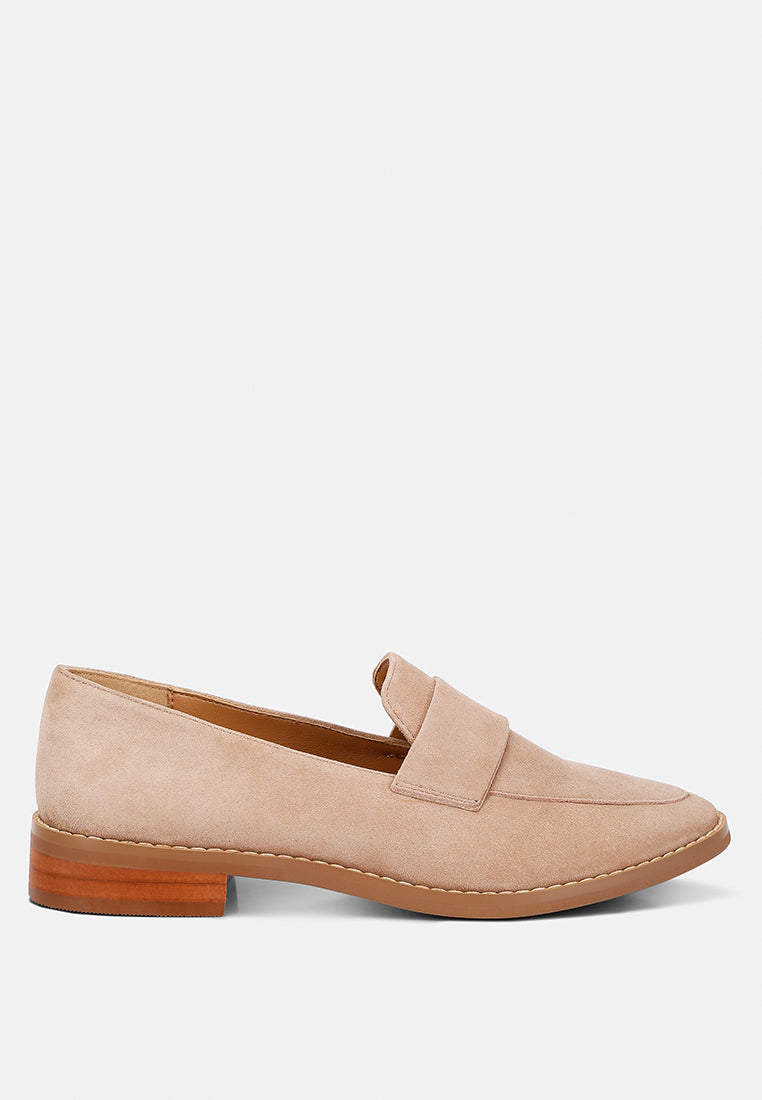 Zofia Suede Penny Loafers-5